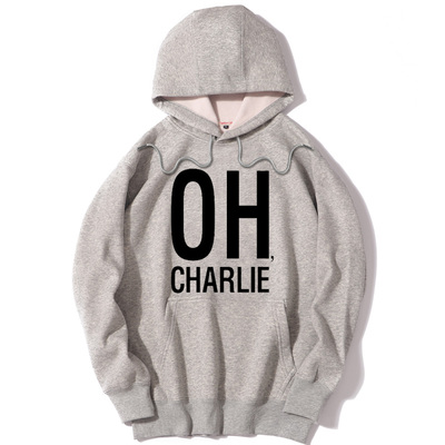 加绒套头连帽卫衣lieputh同款