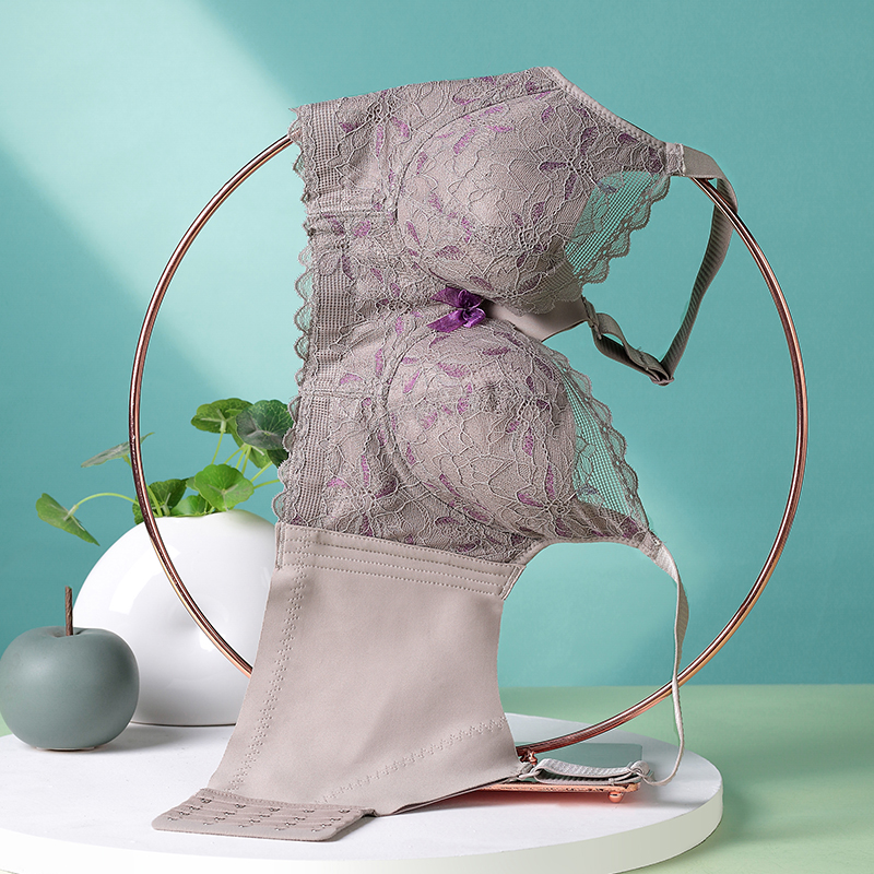 欧美加长版超聚拢矫正薄款内衣无海绵有钢圈女文胸收副乳调整胸罩