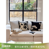 蜡笔派玉兰知春刺绣抱枕法式 复古客厅沙发卧室床头靠垫腰定制O