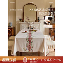 蜡笔派郭俊池联名 丹桂桌布红色轻奢氛围感防水茶几布 红果果系列