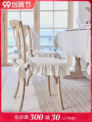 Crayon Pie Girl Chair Cushion vintage vintage American European Dining Chair Mat Linen Breathable