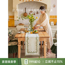 田园轻奢高端斗柜茶几盖布 蜡笔派「山间银杏系列」桌旗餐桌布英式