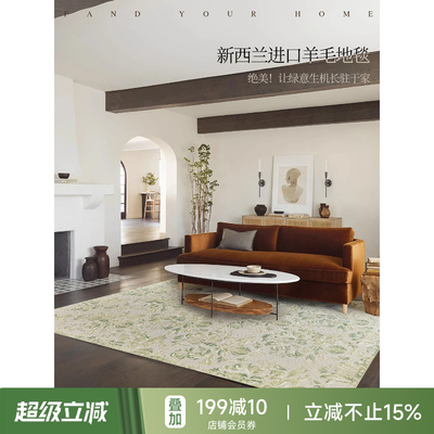 蜡笔派森岛地毯法式纽西兰羊毛客厅卧室床边茶几毯垫轻奢高级感