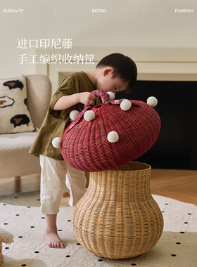 印尼进口真藤家用收纳筐