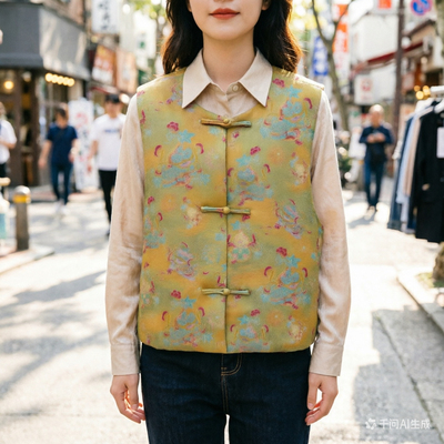 新中式国风马甲女2026盘扣提花设计感小众背心女装上衣服26055