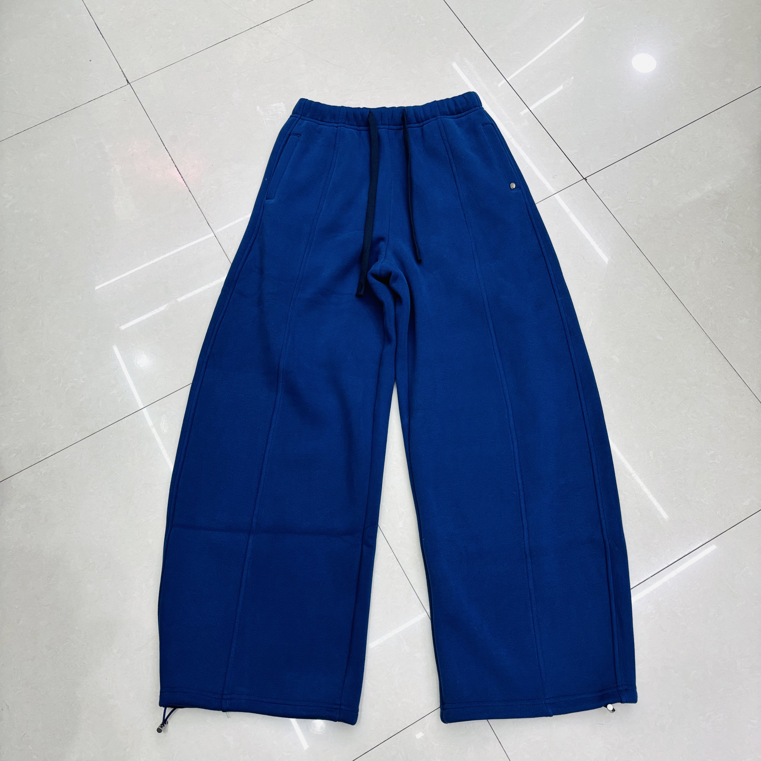 加绒加厚新款松紧腰宽松阔腿百搭显瘦休闲裤直筒慵懒卫裤女1003