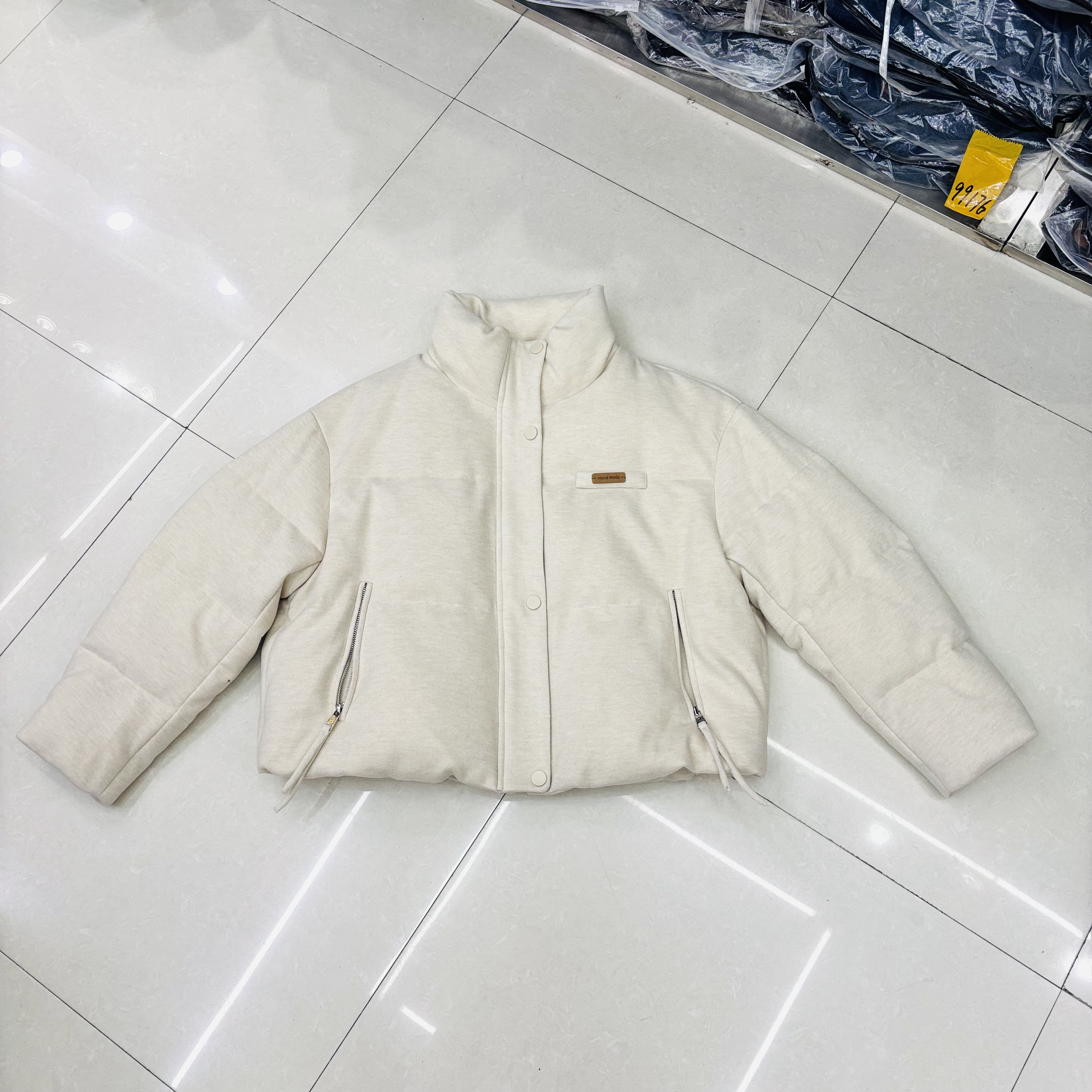 山羊绒白鹅绒加厚羽绒服外套冬25057