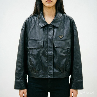 新款韩版宽松显瘦百搭休闲皮衣外套女设计感小众夹克上衣08057