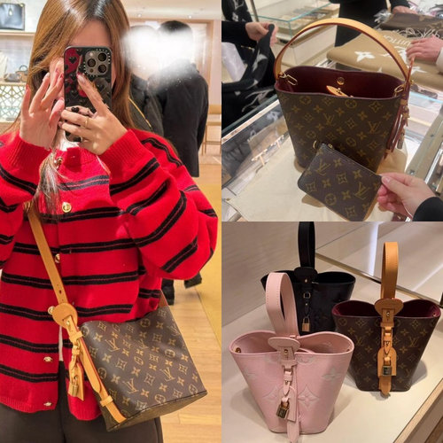 中检直发LV女包老花水桶包