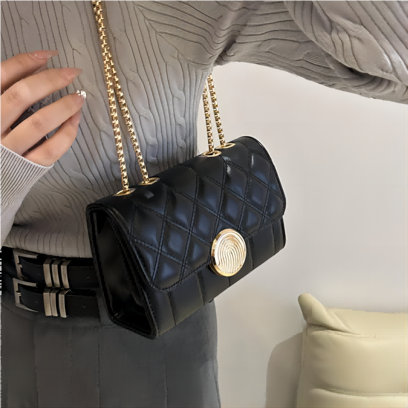 百搭链条小包包女2023洋气新款高级质感单肩小方包时尚菱格斜挎包,箱包皮具/热销女包/男包,小方包,淘宝优惠券,粉丝福利购,淘宝优惠卷