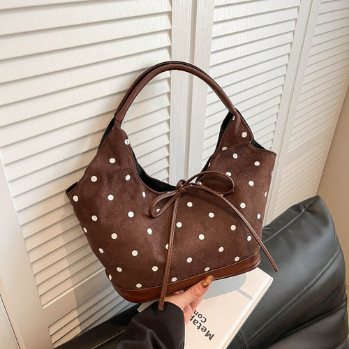 波点托特包小众设计单肩手提包
