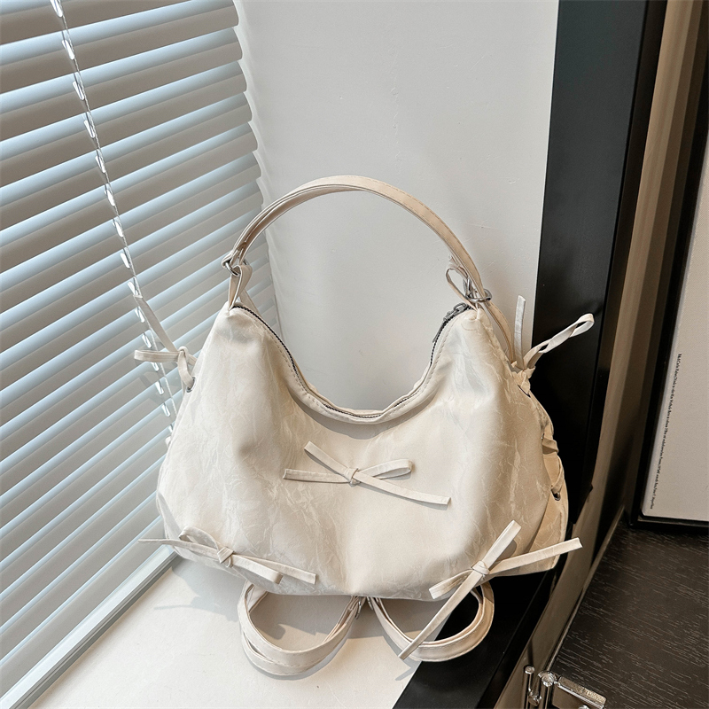 thumbnail for Niche design bow armpit bag women's 2024 new versatile one-shoulder crossbody bag luxury hand-held dumpling bag
