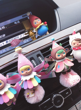正版新款毕奇圣诞限量车载空调夹泡泡玛特车载香薰出风口