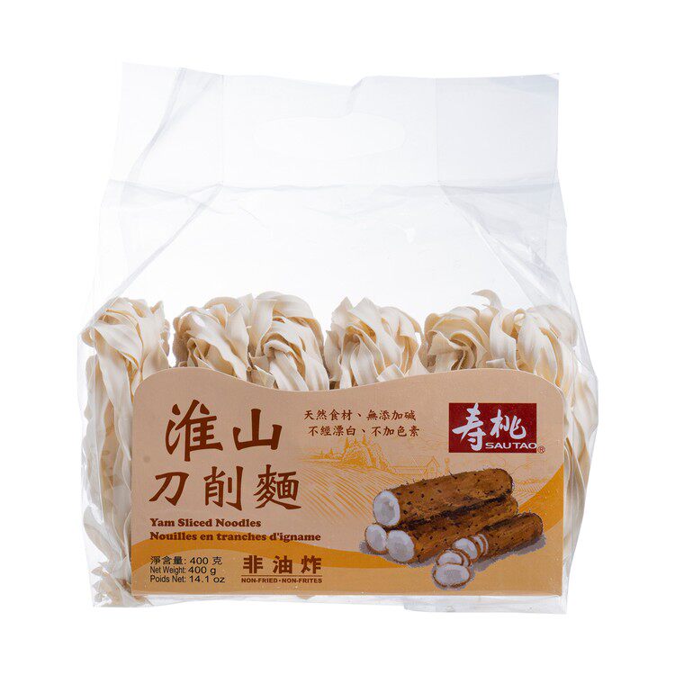 寿桃牌 淮山刀削面 400g·非油炸·天然食材·不经漂白·不加色素