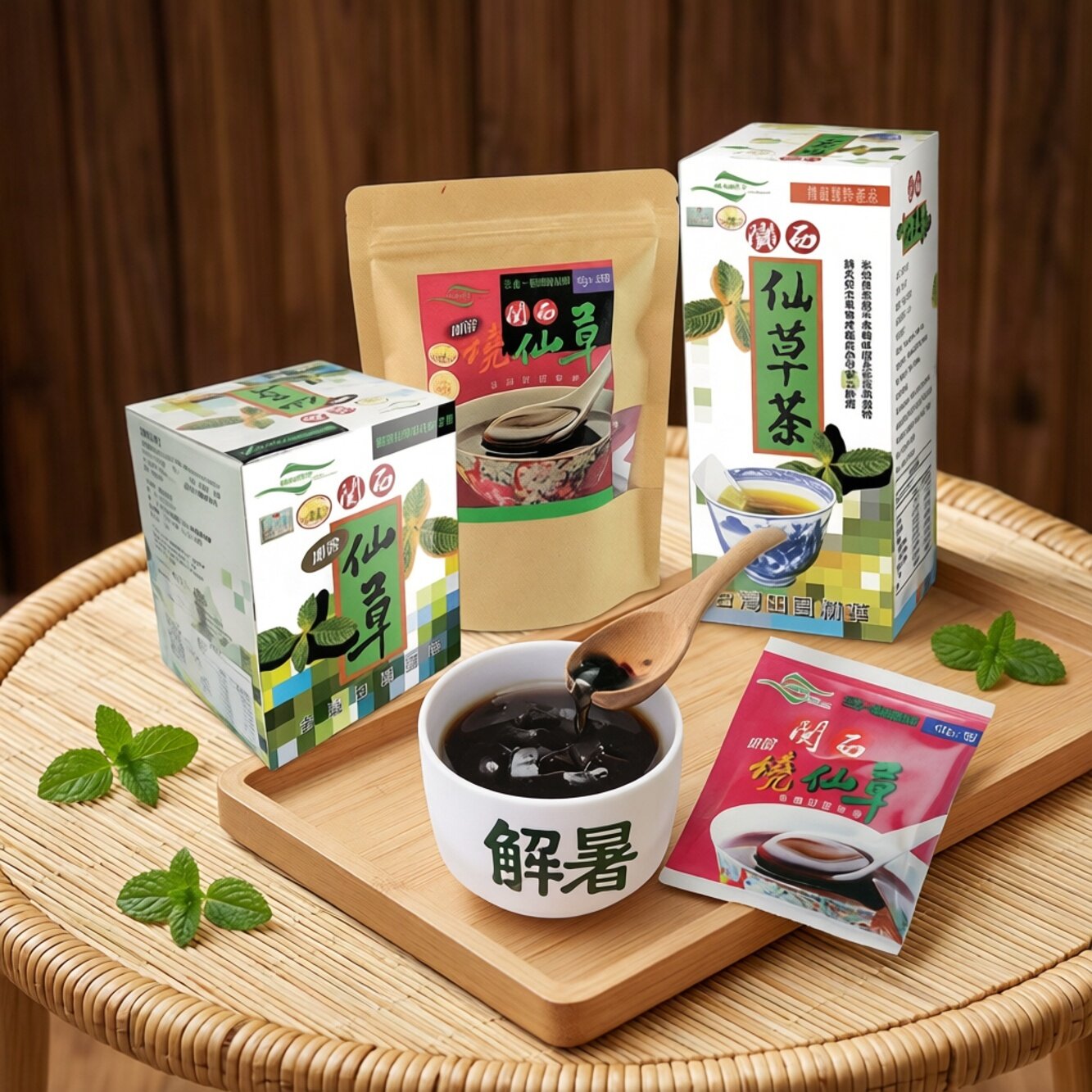 今日生活香港进口台湾即溶仙草粉糖水甜点解暑解渴解馋3g*8小包版