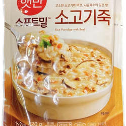 CJ韩国即食粥420克香菇牛肉粥三鲜上汤无添速食方便速食营养多味