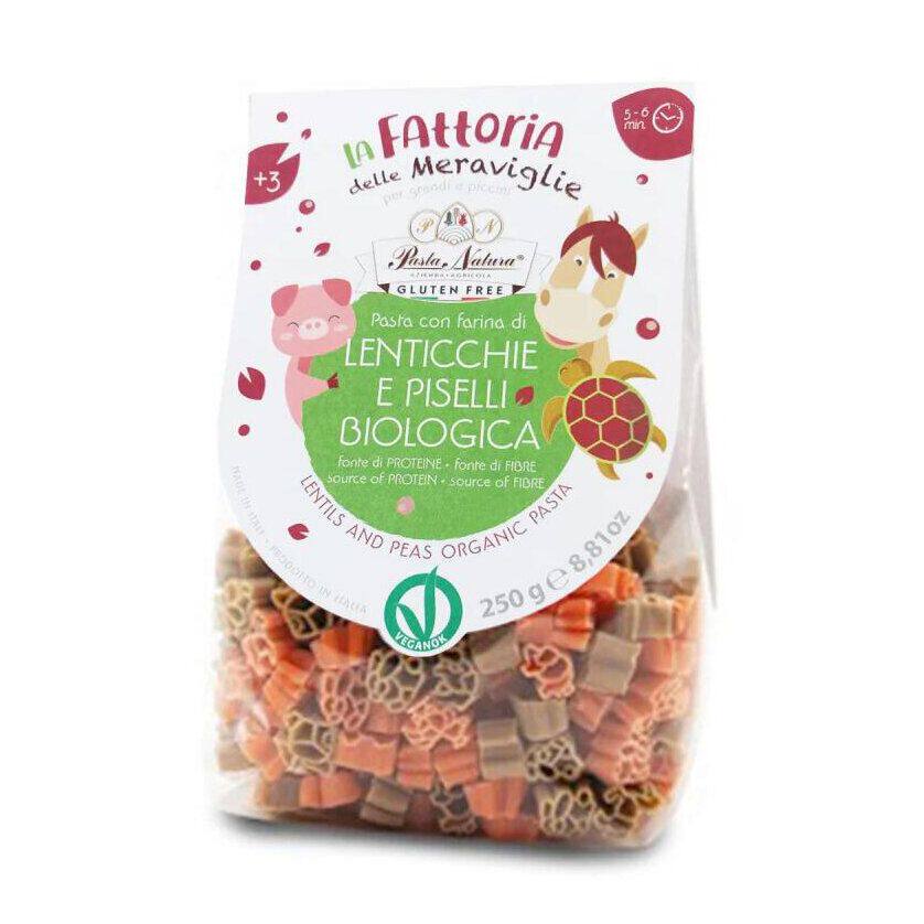 Pasta Natura有机无麸质全素低糖低盐有扁豆绿豌豆糙米儿童意粉