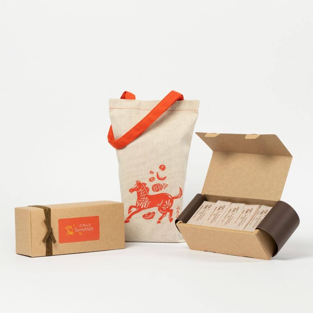 微热山丘 贺年食品10件装凤梨酥含新春马布袋500克年货新中式糕点