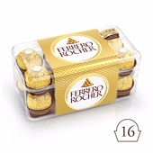 ROCHER金莎朱古力礼盒16粒装 特选意大利进口 费列罗FERRERO 200克