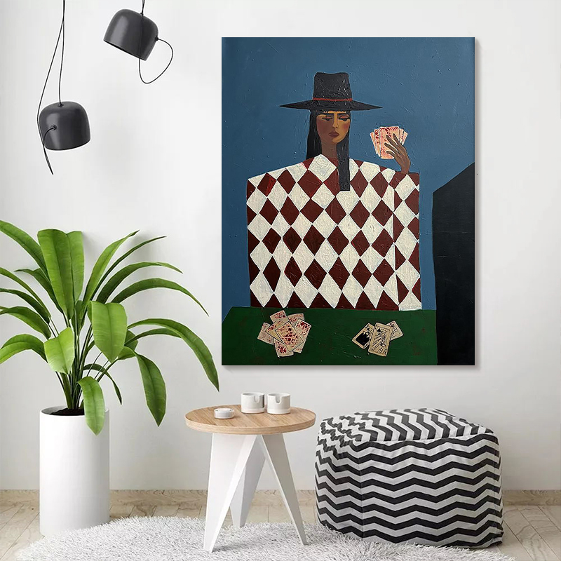 意式极简抽象人物客厅肌