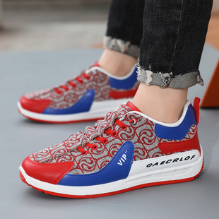 男鞋 正品 国风潮流单鞋 户外运动休闲鞋 春夏新款 系带透气男士