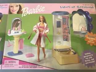 barbie Light Bathroom 芭比娃娃浴室场景家具配件 2001