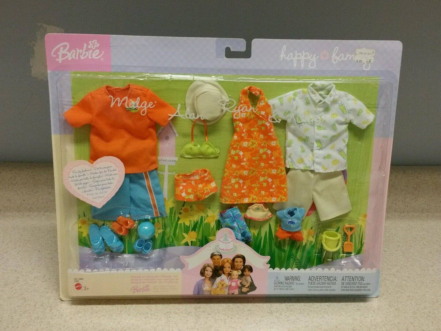 Barbie Happy Family Midge快乐小家庭 芭比娃娃衬衫泳装度假套装