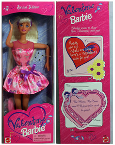 barbie Valentine 1997 情人节礼物 甜美丝带 开口笑 芭比娃娃