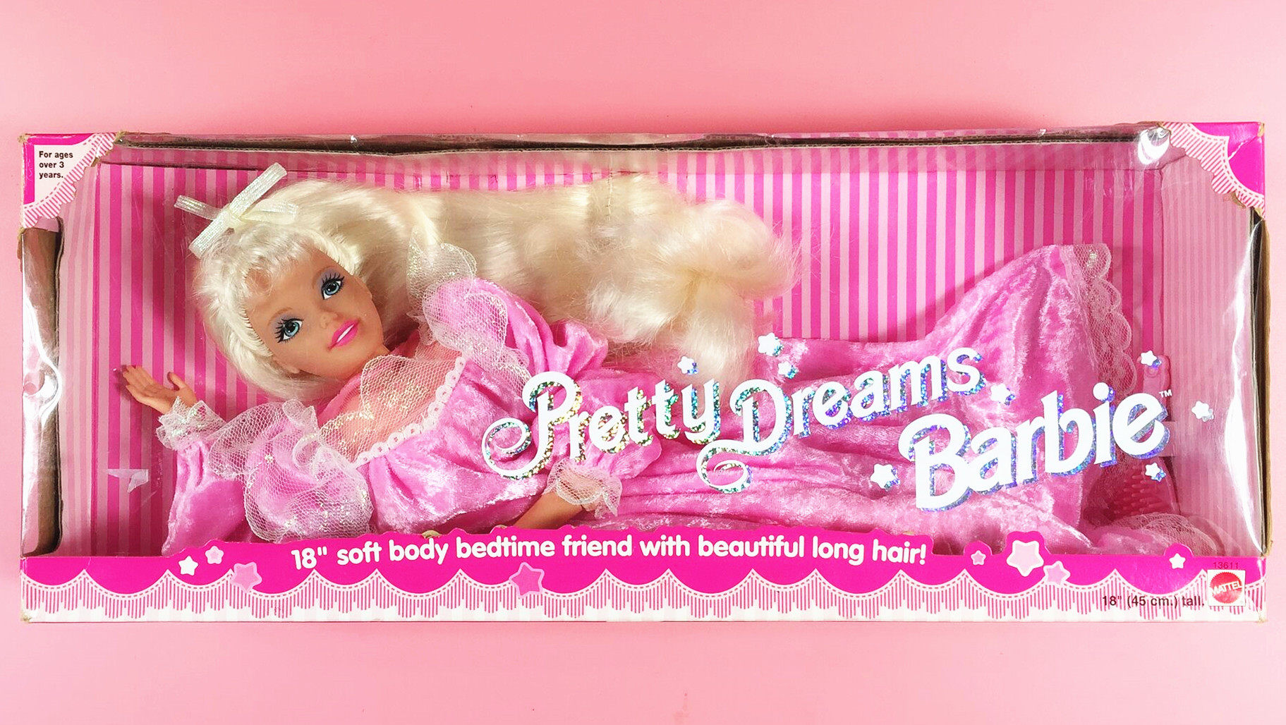 pretty dreams barbie 1995 晚安睡衣 软体 甜美开口笑 芭比娃娃