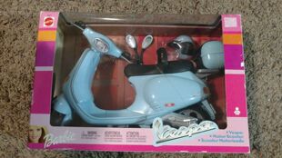 MOTOR BARBIE 6分娃场景配件 VESPA 摩托车 芭比娃娃小布 2002