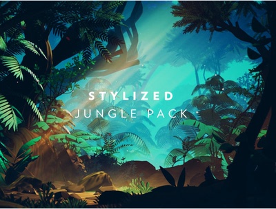 Unity3D场景模型资源 卡通原始森林Stylized Jungle Pack素材