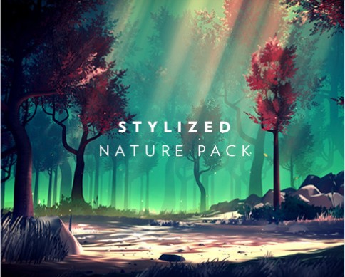 NaturePack卡通夜光森林Stylized Unity3D游戏场景模型资源素材