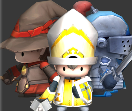 unity3d模型 SD Knight+Magician 卡通角色3D模型素材 小战士设计