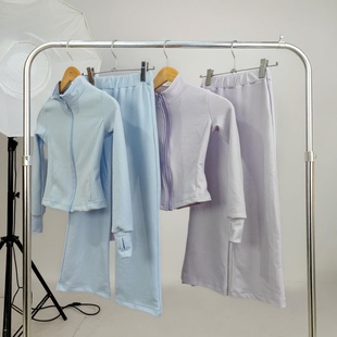 儿童舞蹈练功服秋冬舞蹈生运动套装 瑜伽中国舞德绒保暖衣 女童长袖