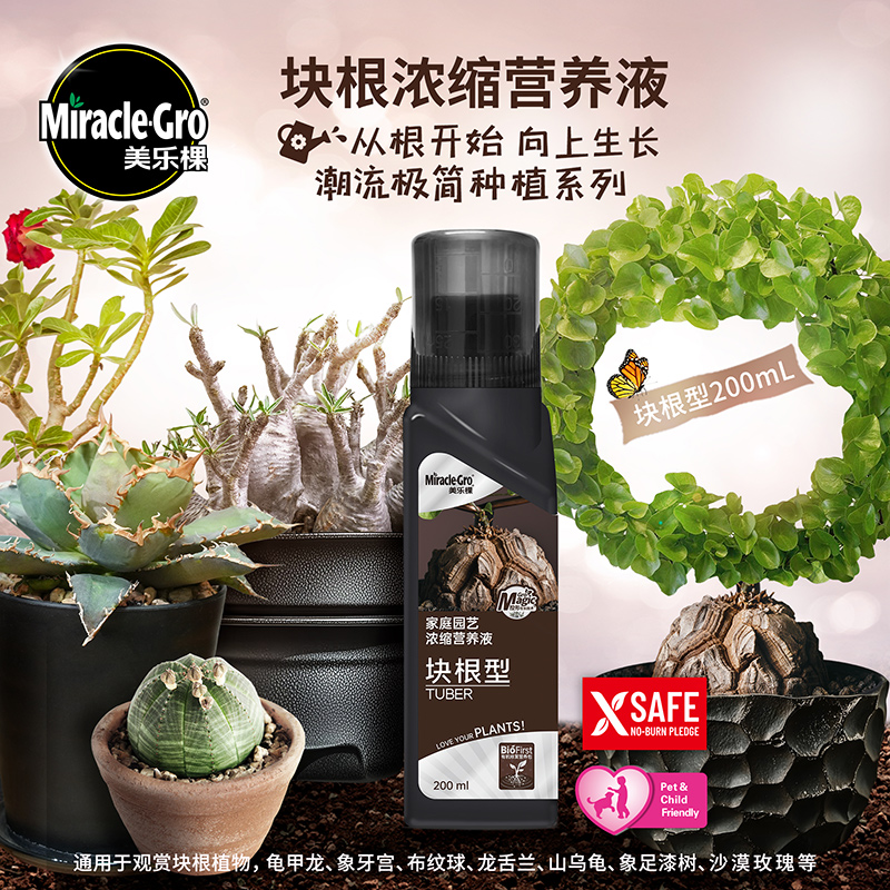 美乐棵块根营养液龟甲龙象牙宫龙舌兰盆栽肥促生根不烧苗改良土壤