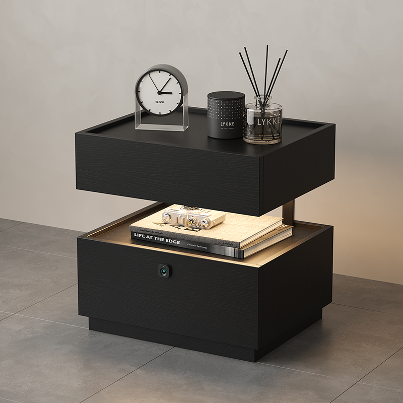 智能床头柜实木床头柜现代简约