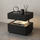 现代悬浮床头柜加感应夜灯卧室小型储物柜床边柜收纳大小智能定制