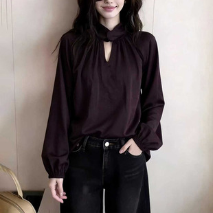 春夏独漂亮好看女士衬衫 减龄宽松显瘦休闲上衣0319z 2026新款