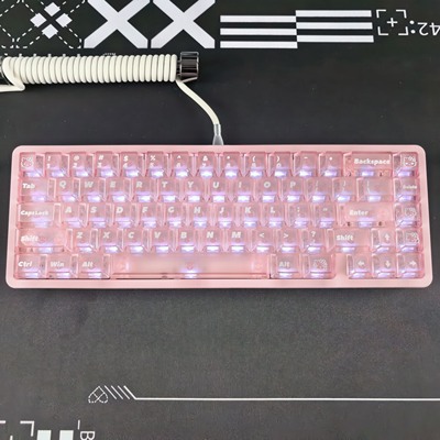 HelloKitty粉色雾透键帽适配made68迈从Ace68EZ63前行者X87ATKRS6