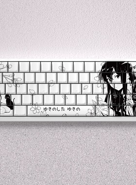 雪乃键帽侧刻透光适配魔导士狼蛛F87迈从Ace68 ATKRS6美加狮MAD60