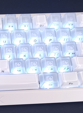 雾透爱心侧刻键帽适配wooting夜魔EV63迈从ACE60 made68前行者X87