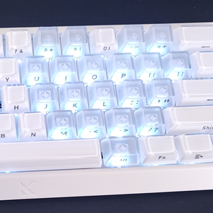 雾透爱心侧刻键帽适配wooting夜魔EV63迈从ACE60 made68前行者X87
