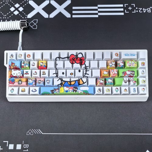 HelloKitty键帽侧刻透光适配made68迈从Ace68/60前行者X87 ATKRS6