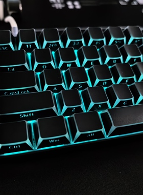 XVX黑色折影键帽侧刻透光适配wooting魔导士EV63迈从Ace68 made68