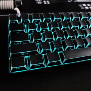 XVX黑色折影键帽侧刻透光适配wooting魔导士EV63迈从Ace68 made68