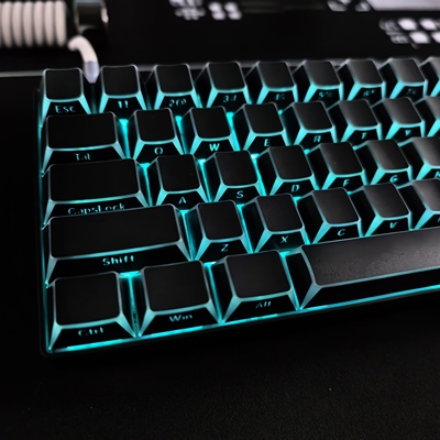 XVX黑色折影键帽侧刻透光适配wooting魔导士EV63迈从Ace68 made68