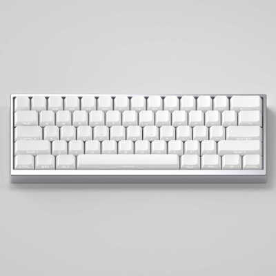 纯白键帽透光侧刻PBT原厂适配wooting小蜜蜂made68前行者x87磁轴
