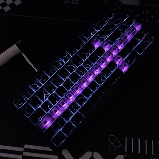 光剑键帽侧刻透光适配wooting魔导士迈从Ace68前行者X87夜魔EV63