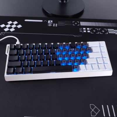 黑白侧刻拼爱心键帽适配EZ63迈从Ace68前行者X87魔导士made68狼蛛