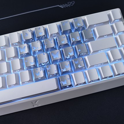 蝴蝶爱心键帽原厂高度适配wooting迈从Ace68魔导士EZ63前行者X87